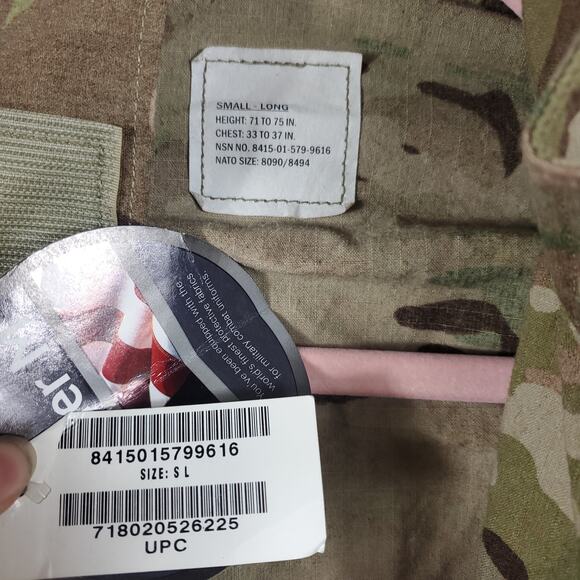 Army Combat Uniform Jacket Flame Resistant in Multicam Camo Size S Long - Picture 9 of 11